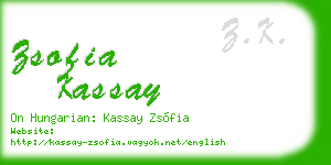 zsofia kassay business card